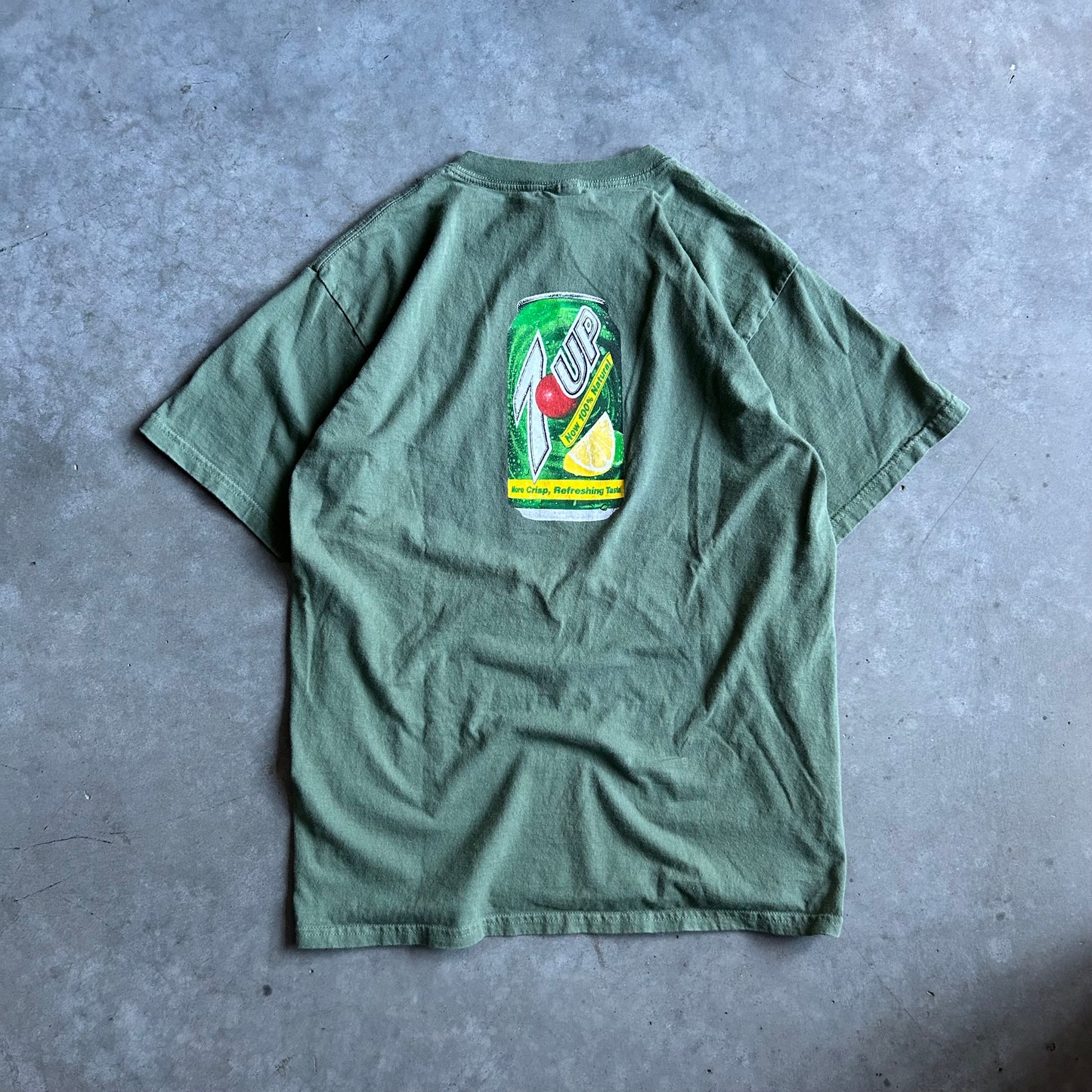 Vintage 7-Up “100% Natural” Quote Tee