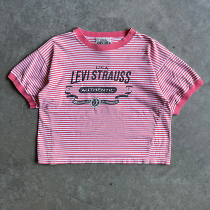 Women’s Vintage Levi Stripped Graphic Cropped Tee