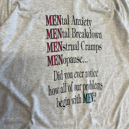 Vintage “…Begin With Men?” Tee