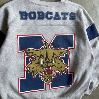 Y2K Marshalltown Bobcats Spell-Out Gray Sweatshirt