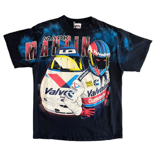 Vintage NASCAR Mark Martin Valvoline AOP T Shirt