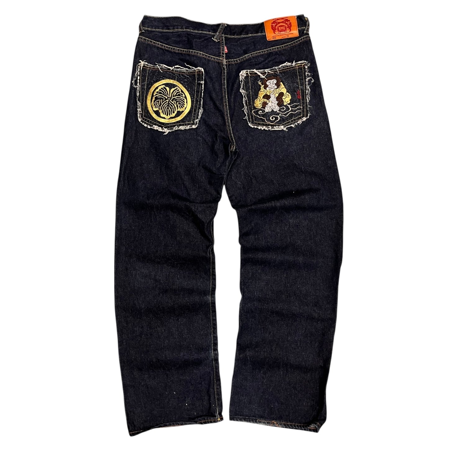 Vintage Red Monkey RMC Embroidered Pocket Jeans