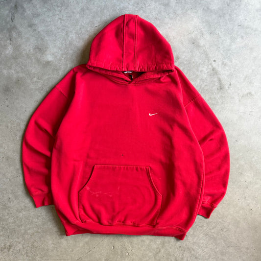 Y2K Nike Small Swoosh Red Hoodie