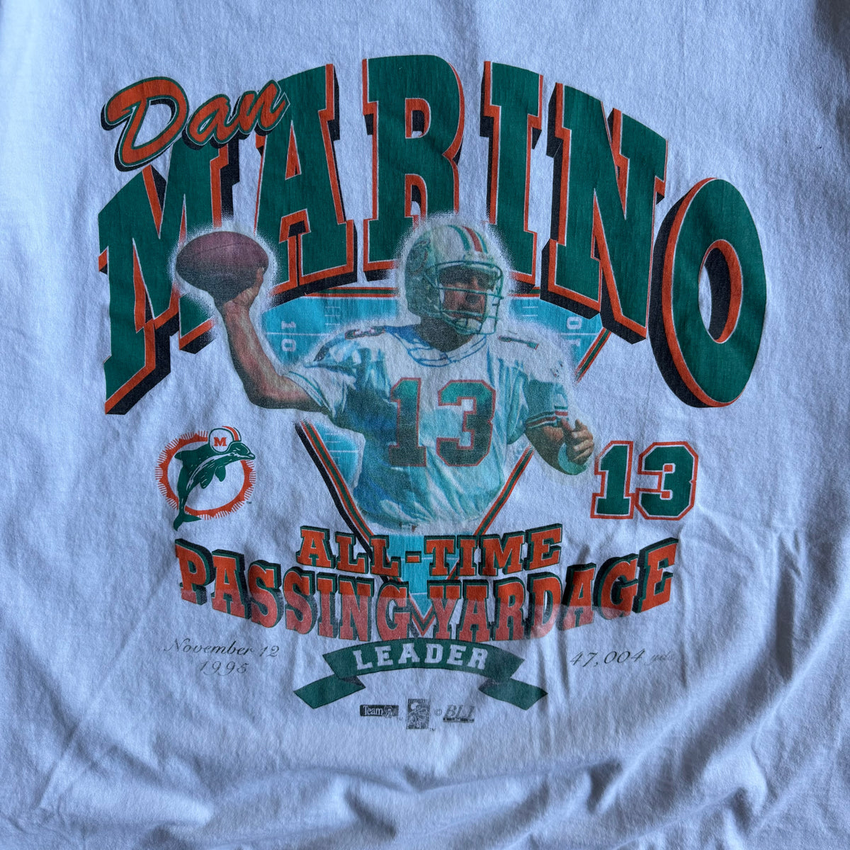Vintage Dan Marino Miami Dolphin All Time Passer Tee