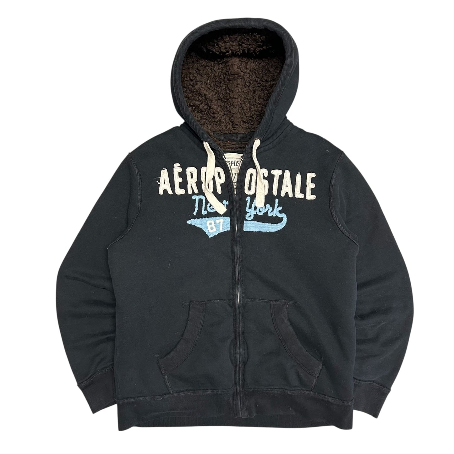 Y2K Aeropostale Sherpa Lined Chainstitch Hoodie