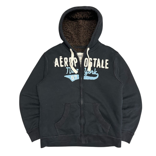 Y2K Aeropostale Sherpa Lined Chainstitch Hoodie