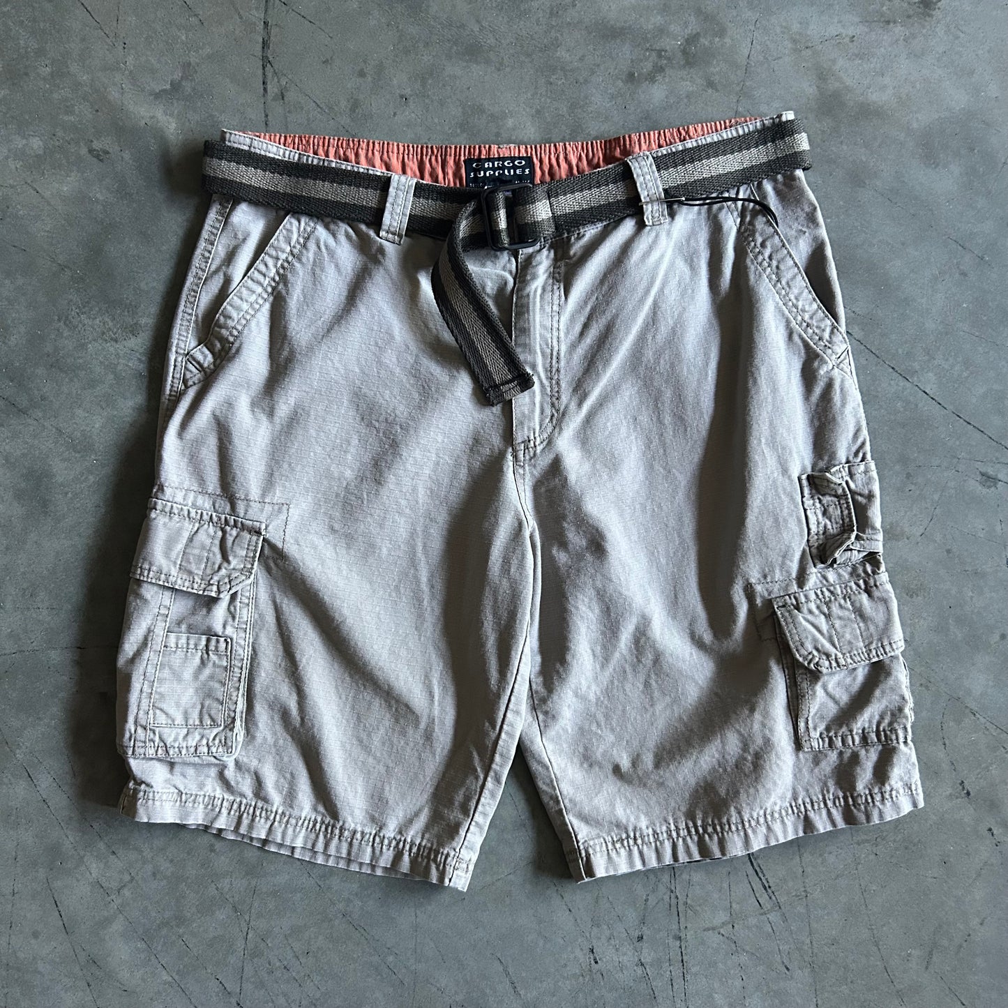 Y2K Cargo Supplies Belted Cargo Shorts