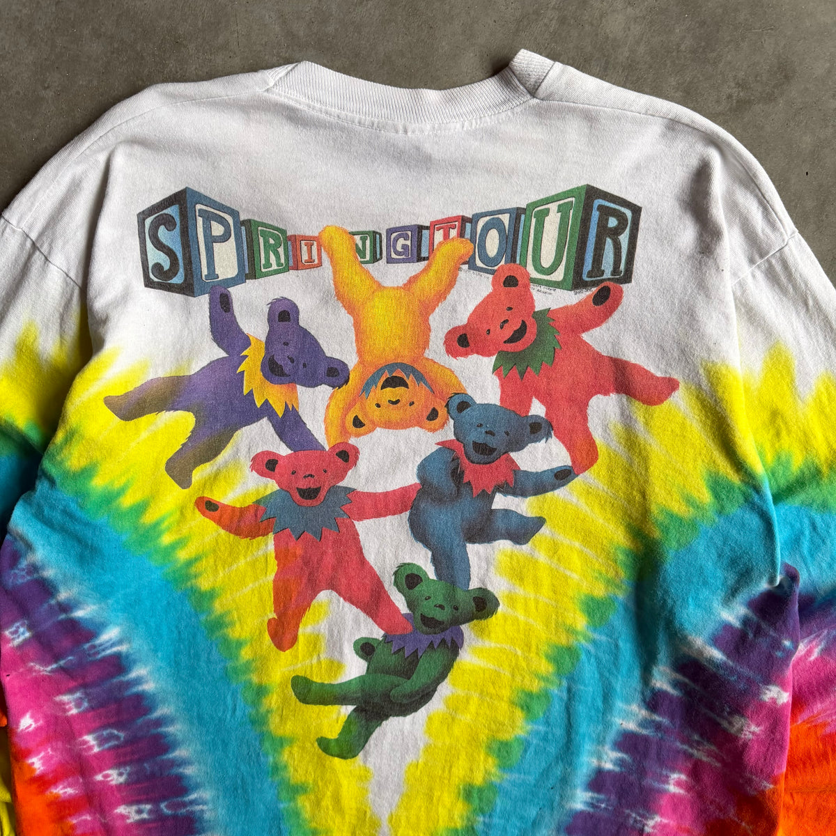 Vintage Grateful Dead ‘91 Spring Tour Juggling Bears Tie Dye Longsleeve