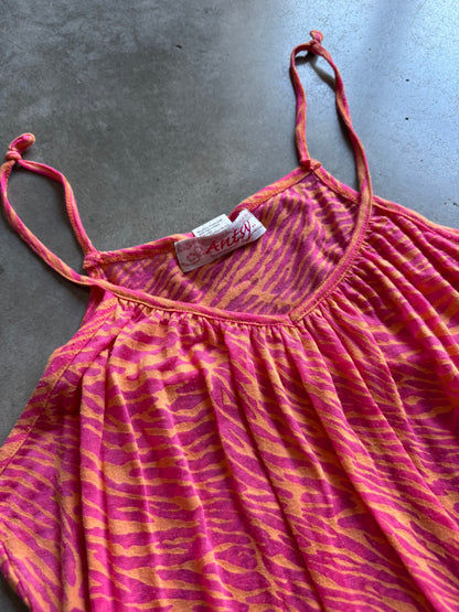 Women’s Y2K Antsy Pink/Orange Zebra Tank