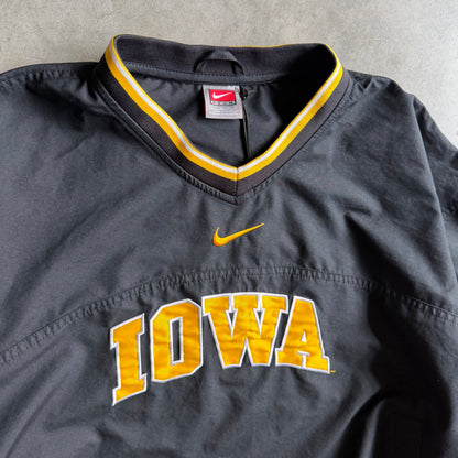 Vintage Nike Iowa Spell-Out Side Zip Windbreaker