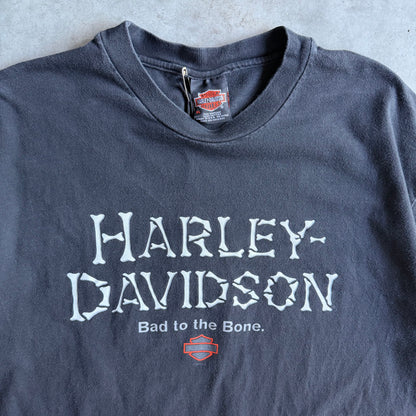 Vintage G&W Harley Davidson ‘Bad To The Bone’ Skeleton Spell-Out Tee