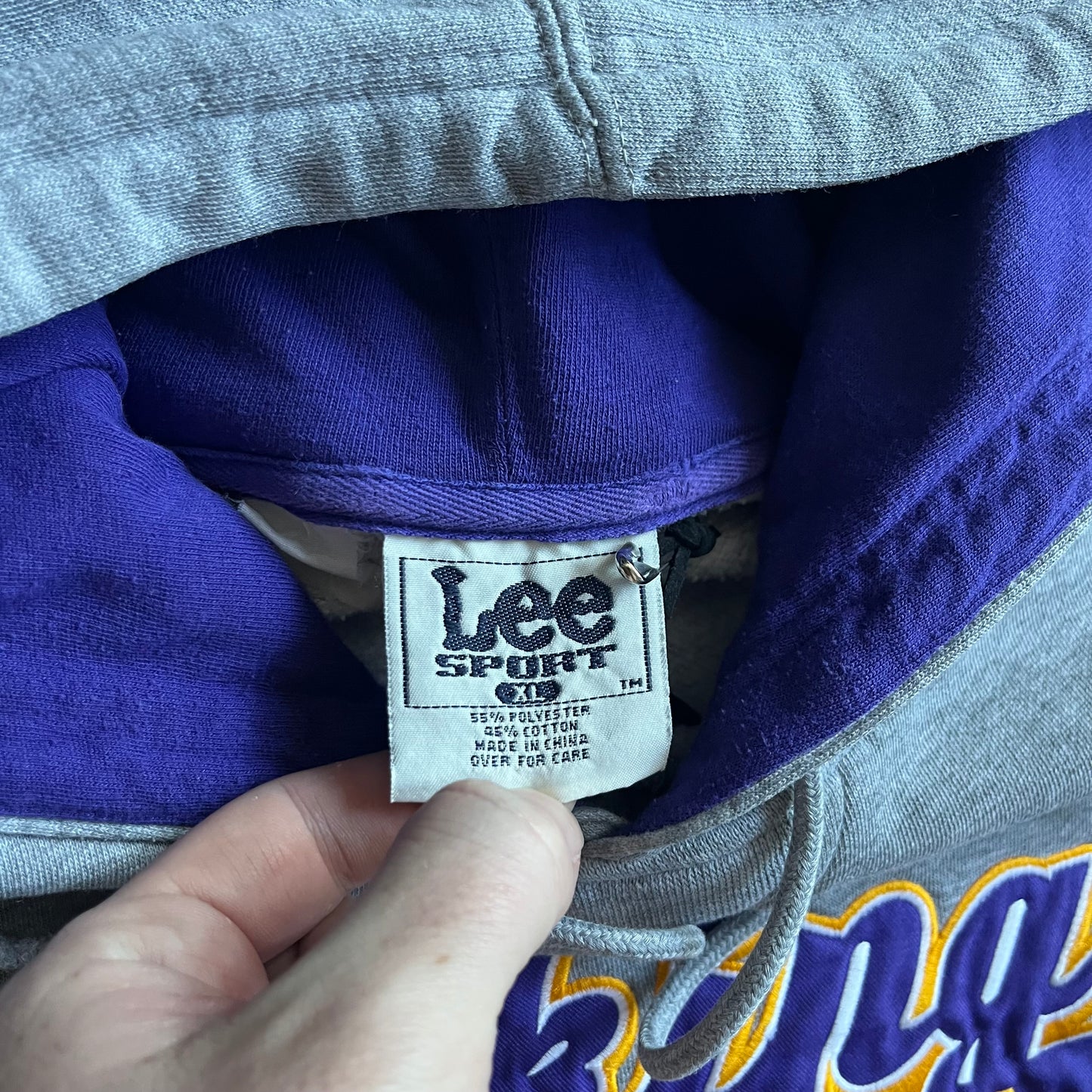 Y2K Minnesota Vikings Gray & Purple Accent Hoodie
