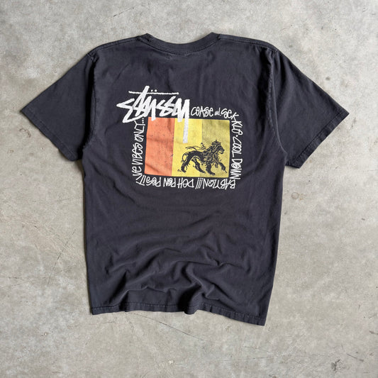 Stussy Rasta Flag & Quote Tee