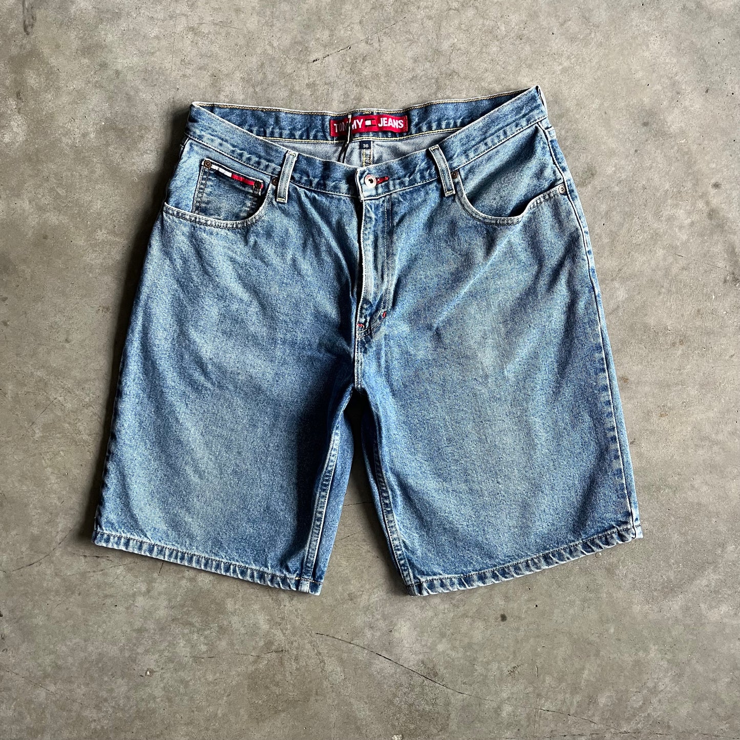 Y2K Tommy Hilfiger Logo Patch Jorts