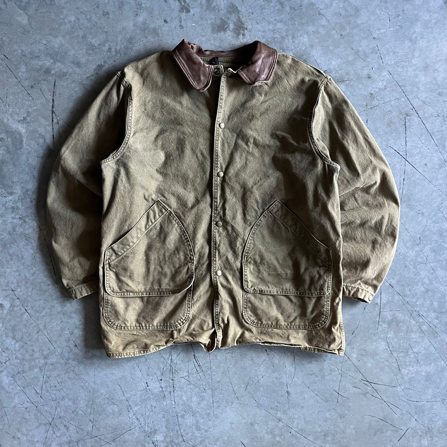 Vintage Woolrich Blanket Lined Olive Barn Coat
