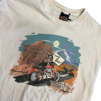 Y2K Willie Coyote Harley Davidson Cut Off Tee