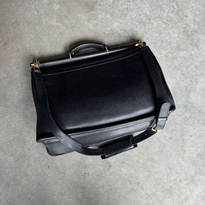 Vintage Coach Beekman Black Leather Briefcase