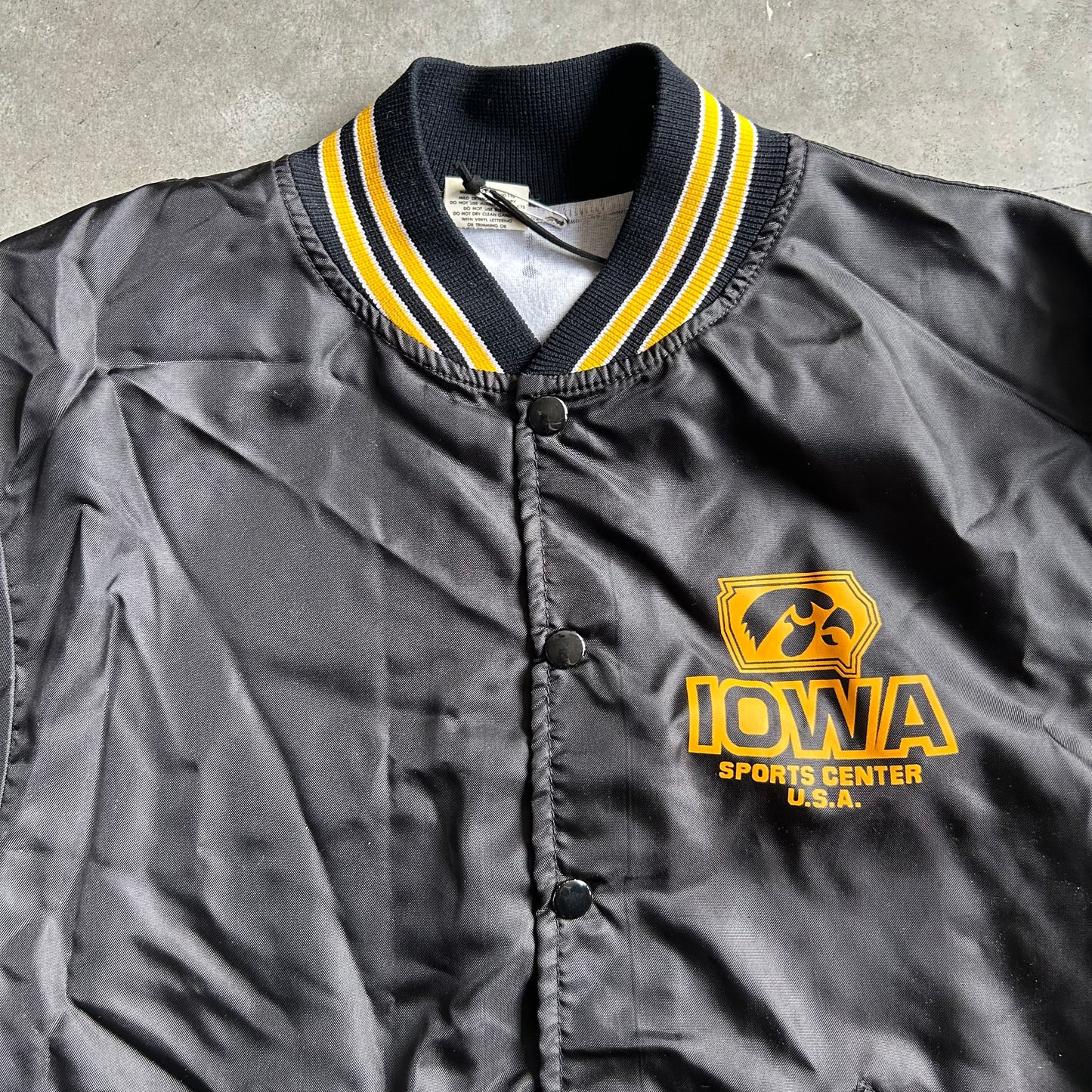 Vintage Iowa Hawkeyes Nylon Bomber