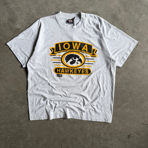 Vintage 1992 Iowa Hawkeyes Big Centered Logo Tee