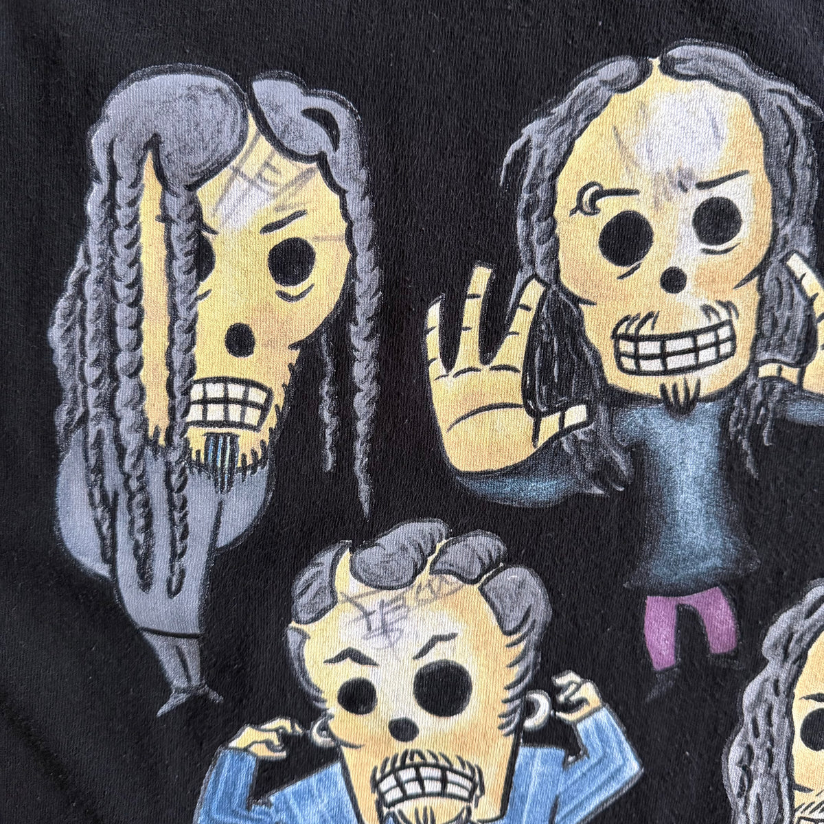Vintage Korn Dia De Los Korn Skeleton Figure Signed T Shirt