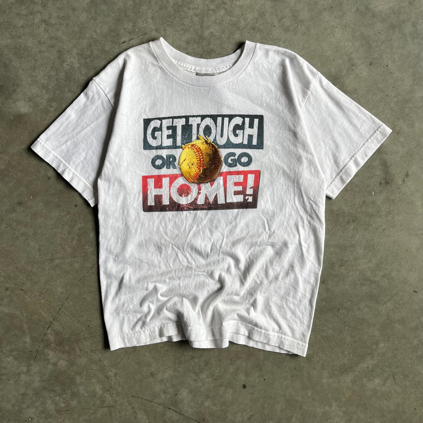 Y2K Pro Spirit Get Tough Or Go Home Baseball Tee