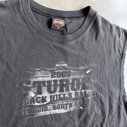 Vintage ‘03 Sturgis Black Hills Rally Cut Off Tee