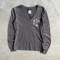 Women’s Harley Davidson Angel Wings Grey Fitted Long Sleeve