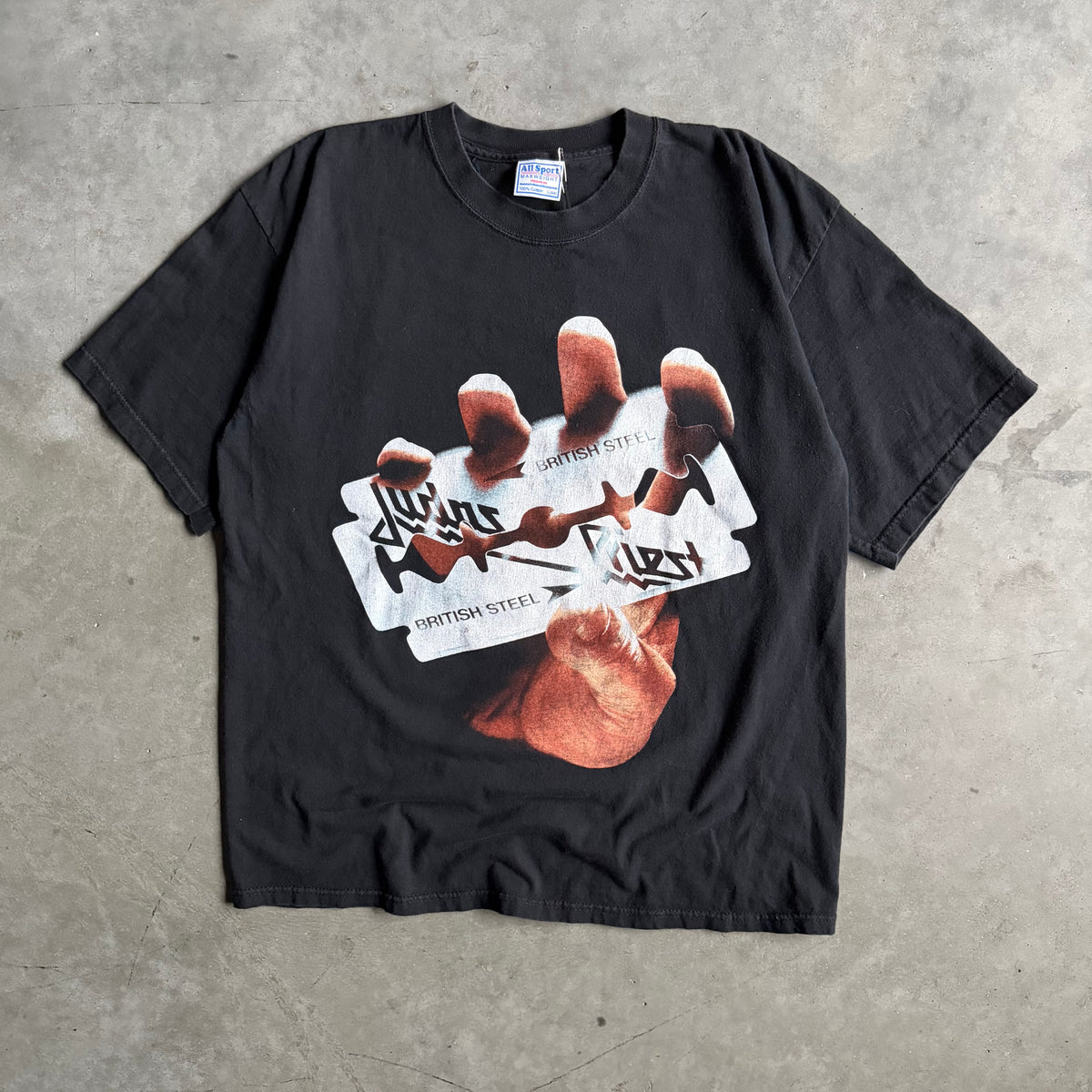 Vintage Judas Priest ‘British Steel’ Razor Blade T Shirt