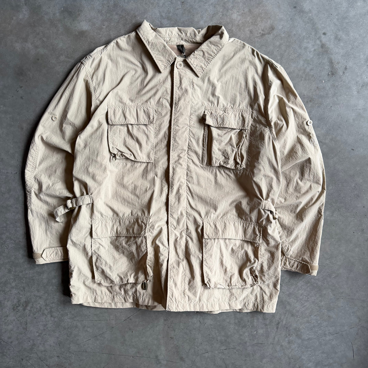 Vintage Beretta Tan Windbreaker Jacket