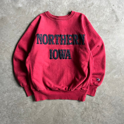 Vintage Champion Northern Iowa Spell Out Reverse Weave Burg/Navy