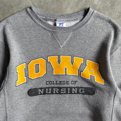 Y2K Russell Iowa College Of Nursing Spell Out Crewneck
