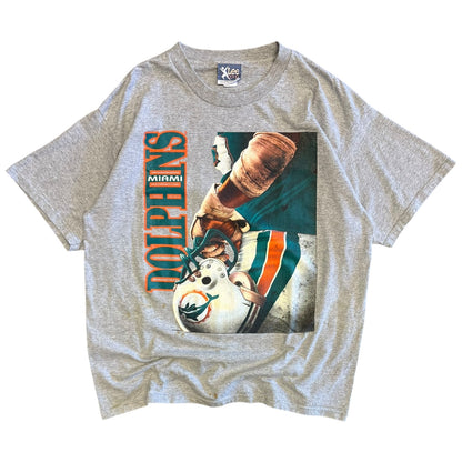 Vintage Miami Dolphins Big Player Helmet Grey Tee