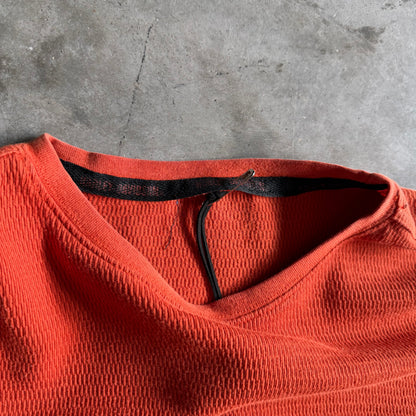 Y2K Harley Davidson Waffle Knit Two Tone Sleeve L/S
