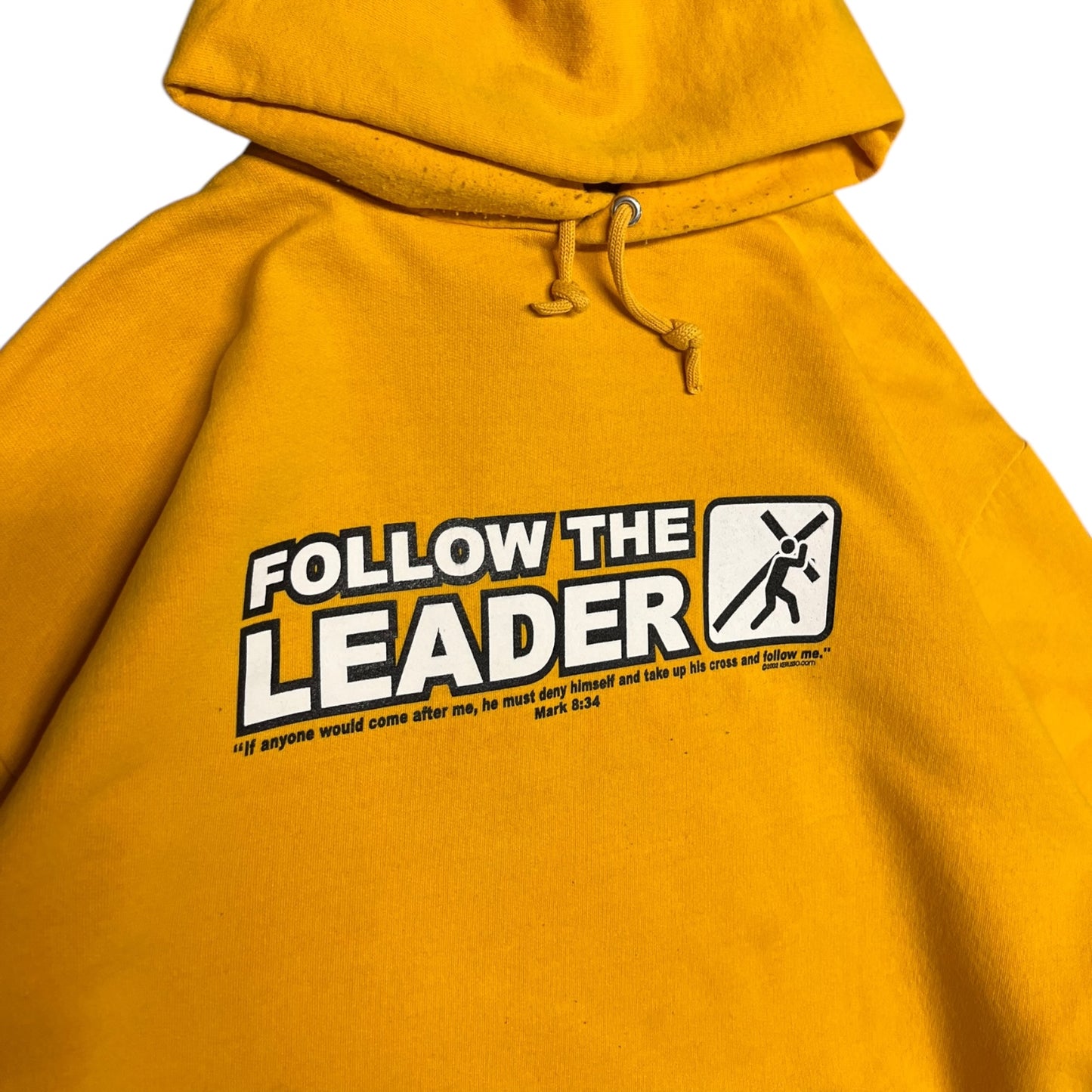 Y2K Jesus Follow The Leader Yellow Hoodie