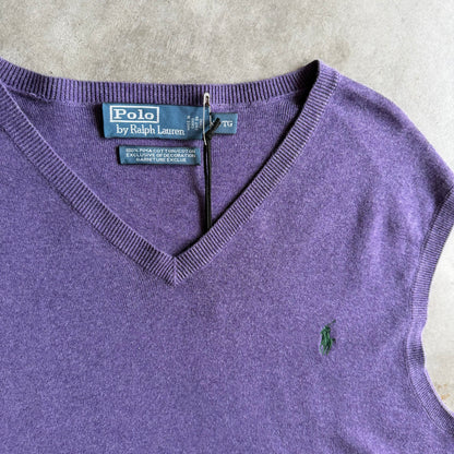 Polo Ralph Lauren Purple Pima Cotton Sweater Vest