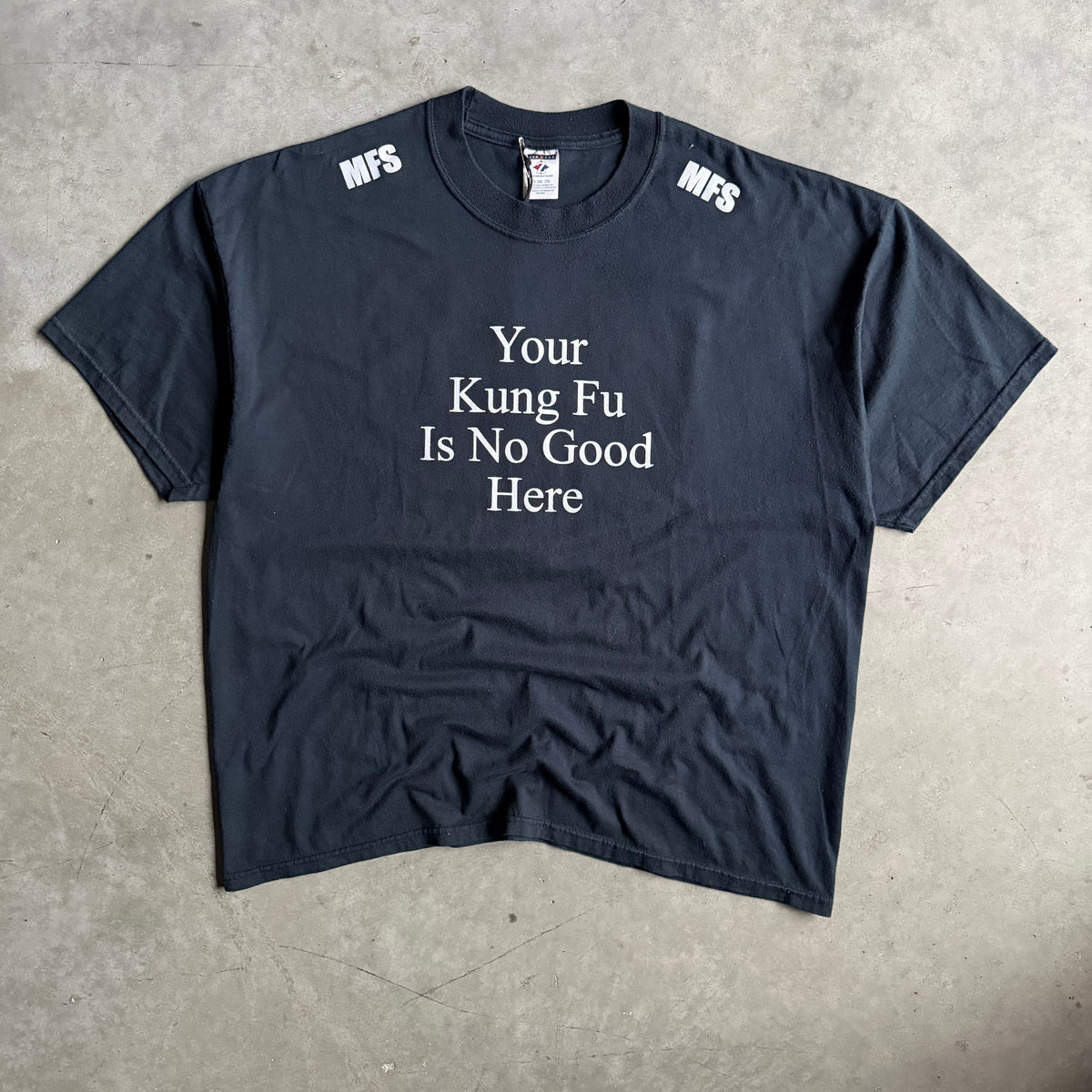 Y2K “Your Kung Fu Is No Good Here” Text Tee