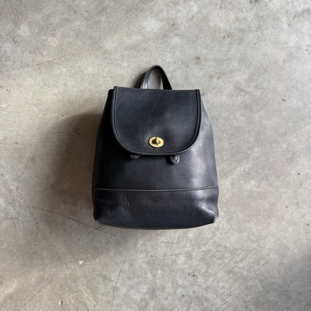 Coach Vintage Black Leather Daypack