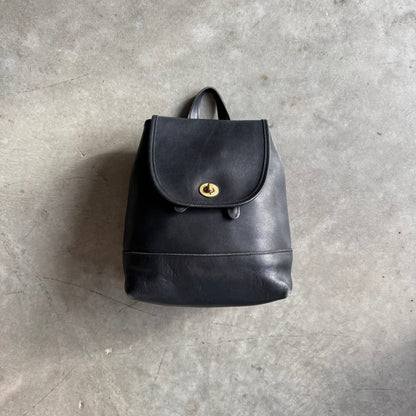 Coach Vintage Black Leather Daypack