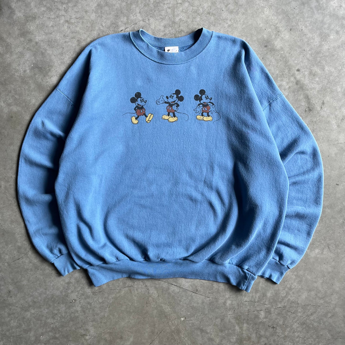 Vintage Mickey Mouse Blue Crew Neck