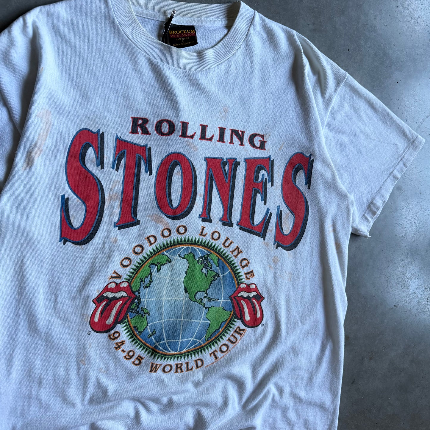 Vintage Rolling Stones Voodoo Lounge World Tour White Tee