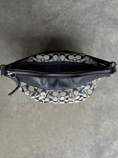 Coach Y2K Navy Blue Signature Ashley Hobo
