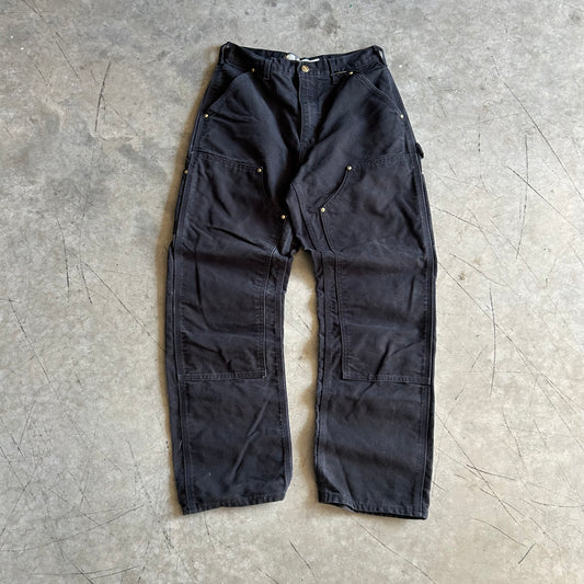 Carhartt Black Double Knee Work Pants