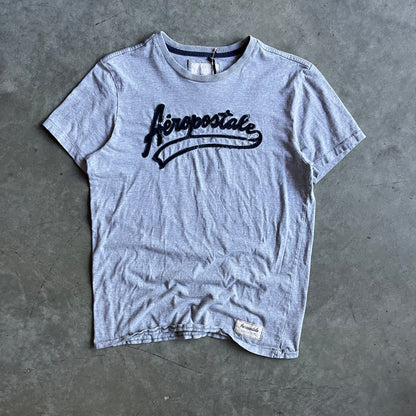 Y2K Aeropostale Navy Embroidered Logo Tee