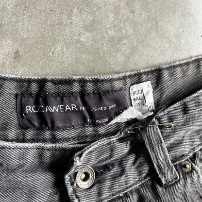 Y2K Rocawear R+ Faded Black Baggy Jeans