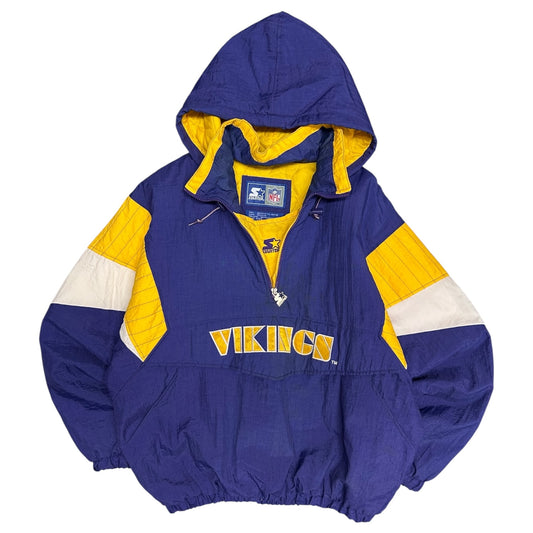 Vintage Minnesota Vikings Starter Kangaroo Pouch Puffer
