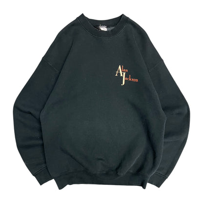 Vintage Alan Jackson Black Crewneck Sweatshirt