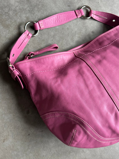 Y2K Coach Rare Barbie Pink Large Hobo Shoulder Bag Mint Condition