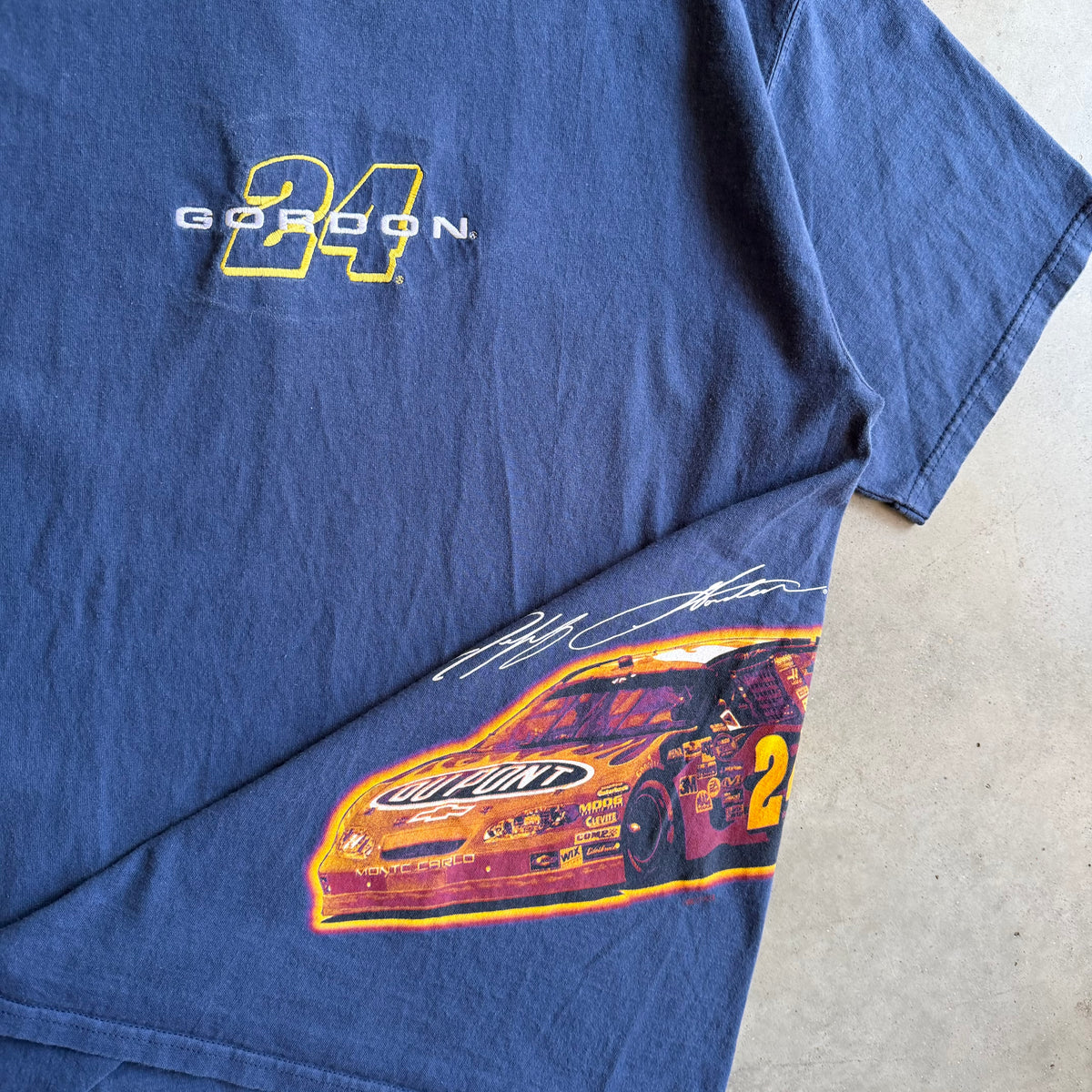 Vintage NASCAR Embroidered #24 Side Graphic T Shirt