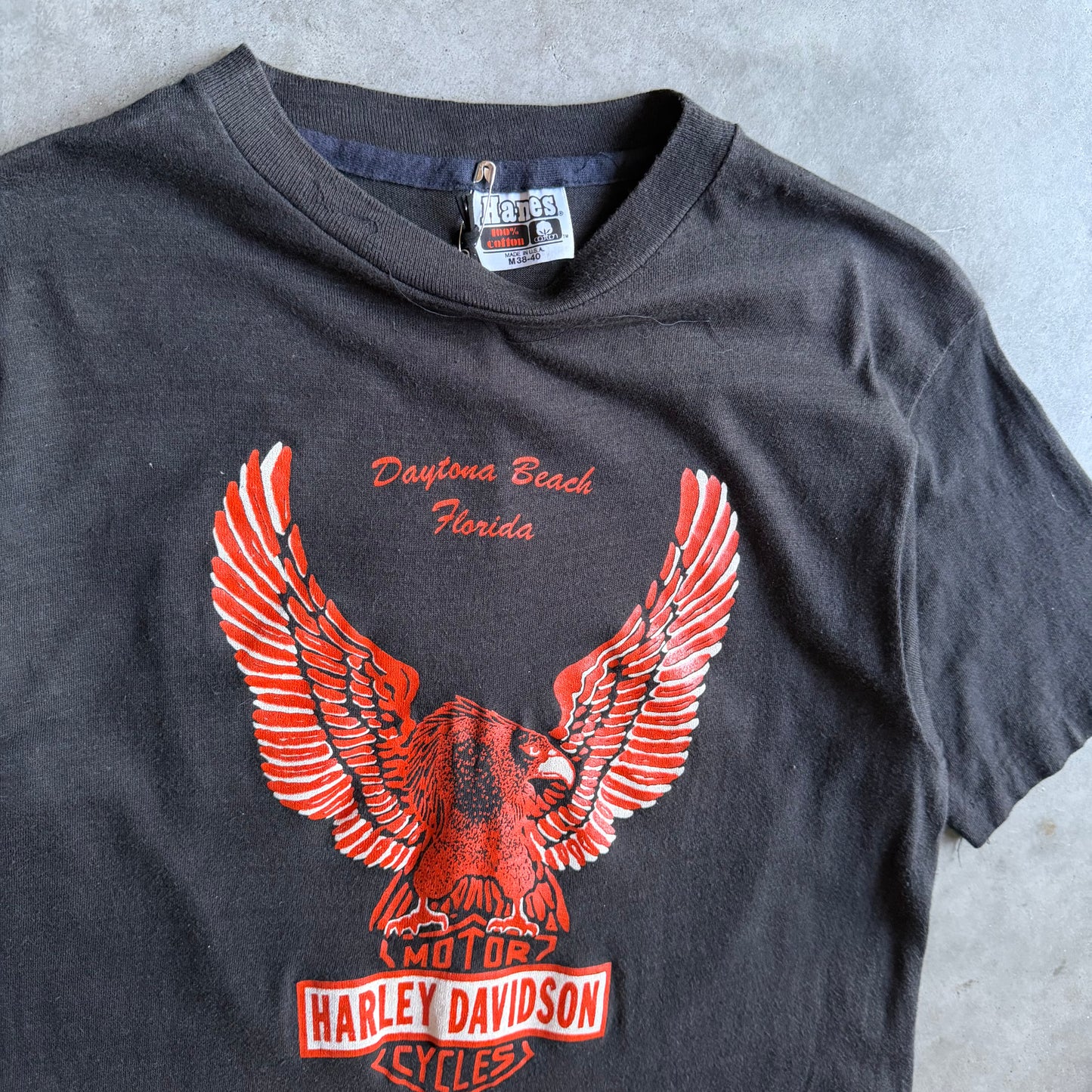 70s Hanes Daytona Beach Bike Week Harley Davidson Florida Tee