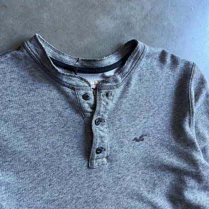 Y2K Hollister Heather Gray Quarter Button Up